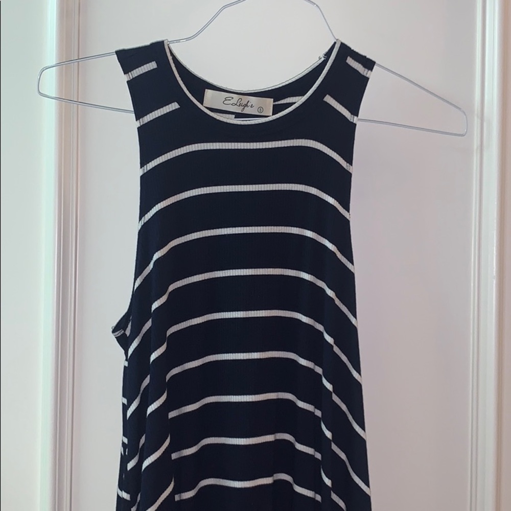 E Leigh’s striped top (Navy & White)